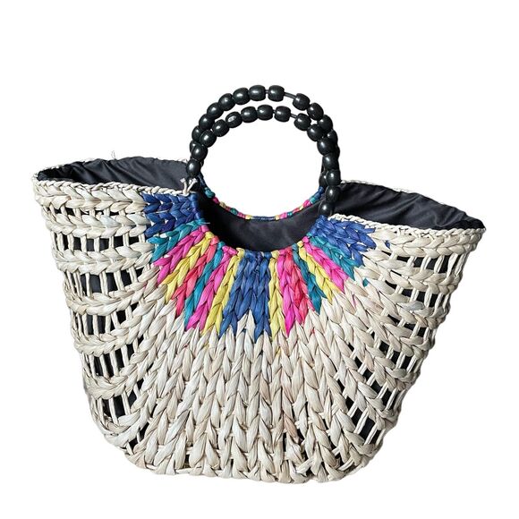 LUCKY BRAND BARIA STRAW BAG PURSE TOTE SHOPPER NWT - Picture 9 of 12